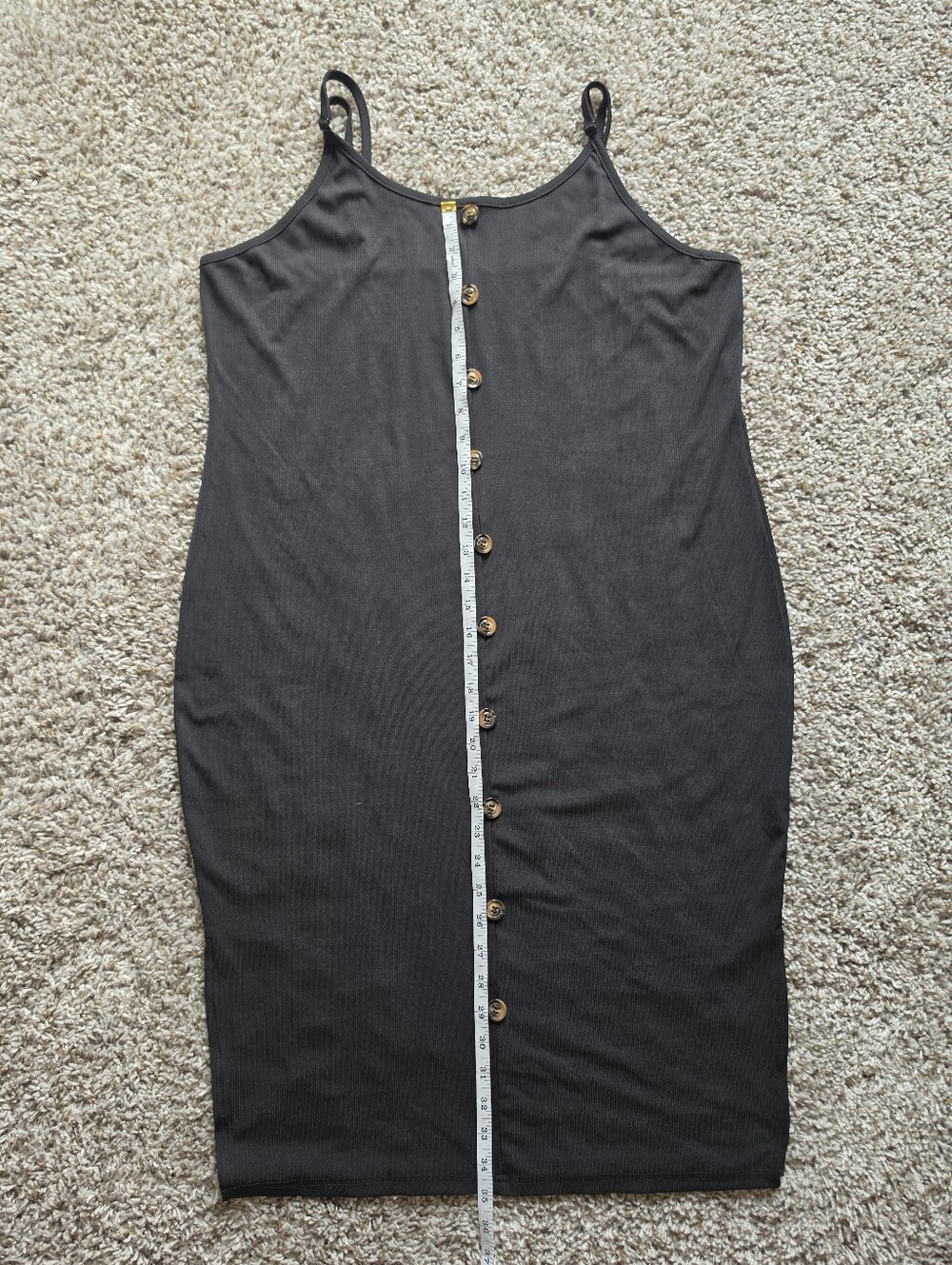 🖤 Ribbed Button-Down Cami Dress 🖤 - Picture 6 of 7